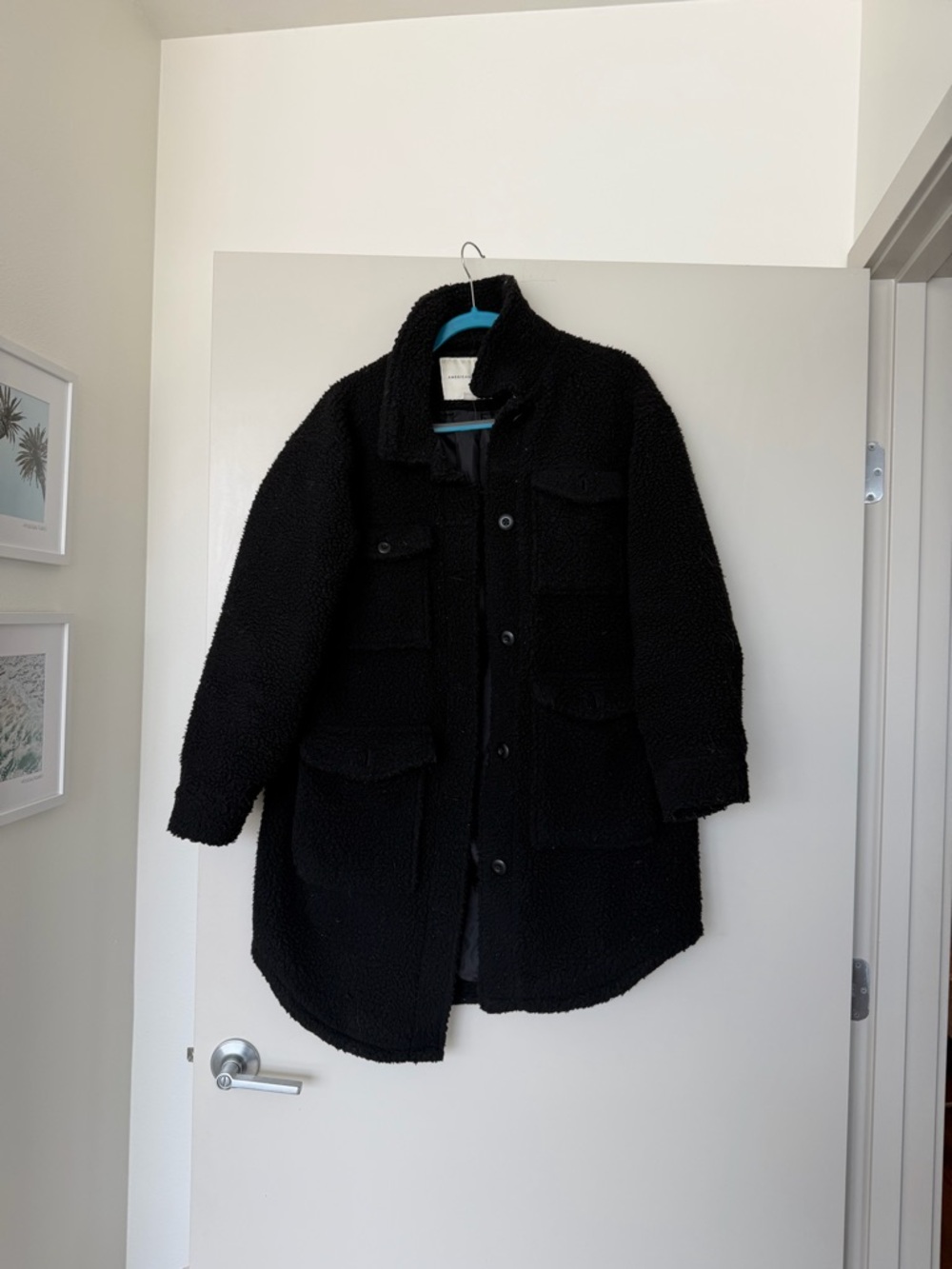 American eagle Black Teddy Sherpa Coat